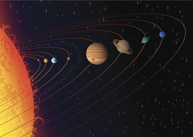 게티이미지뱅크. 왼쪽부터 태양 수성 금성 지구 화성 목성 토성 천왕성 해왕성