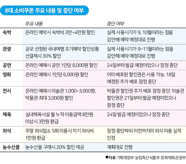 8월 중단된 소비쿠폰 발급.