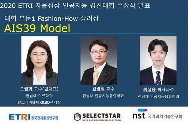 전남대 연구팀 ETRI상 수상자들. 전남대 제공