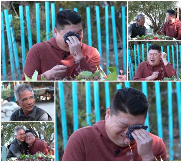 '더 먹고 가' 강호동이 아버지 생각에 눈물을 보였다. MBN 제공