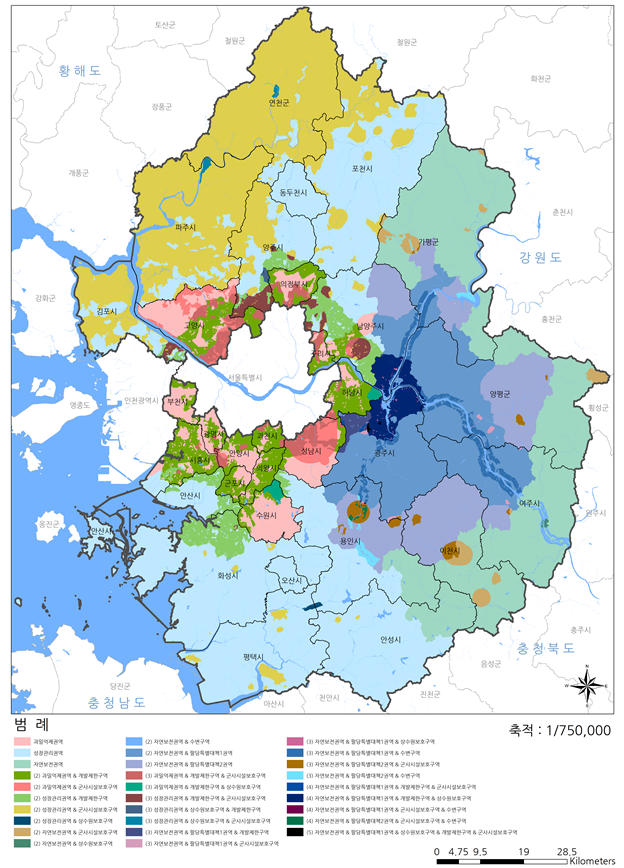경기도 규제 지도. 경기도 제공