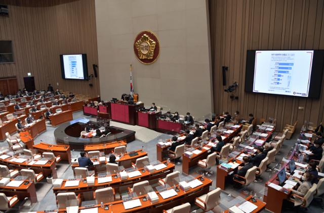 12일 국회에서 예산결산특별위원회 전체회의가 열리고 있다. 오대근 기자