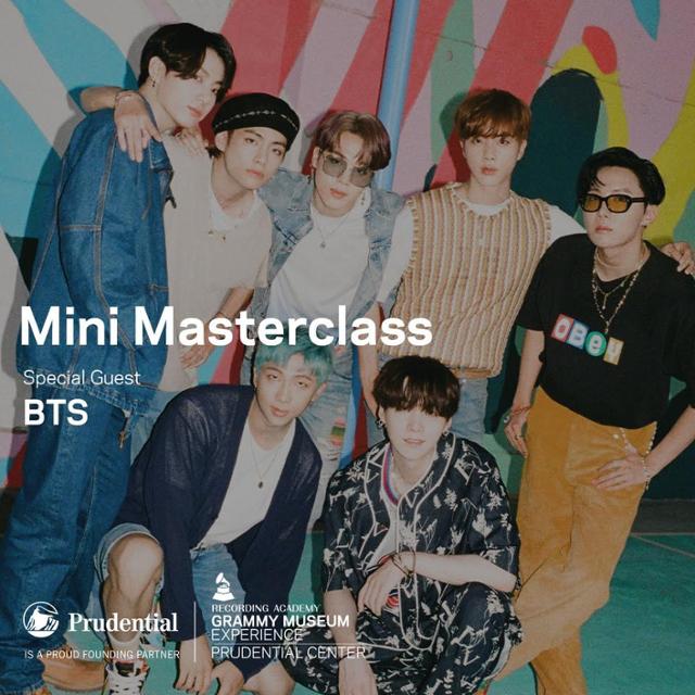 방탄소년단이 미국 '그래미 뮤지엄'(GRAMMY Museum)의 인터뷰 코너 미니 마스터클래스(Mini Masterclass)에 초청됐다. 그래미 뮤지엄은 미국 최고 권위의 음악시상식 그래미 어워즈의 역대 수상자 관련 기록물을 전시하는 공간이다. 연합뉴스