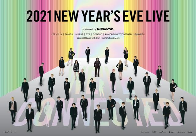 빅히트 레이블즈(Big Hit Labels) 소속 아티스트들이 합동 공연 '2021 NEW YEAR’S EVE LIVE presented by Weverse'(이하 '2021 NEW YEAR’S EVE LIVE')에서 특급 무대를 예고했다. 빅히트엔터테인먼트 제공