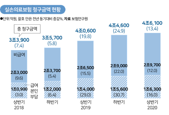 실손의료보험 청구금액 현황