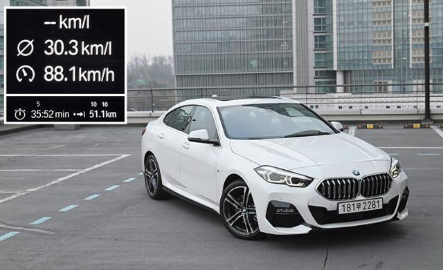 BMW 218d 그란쿠페 M 스포츠 패키지 자유로 연비