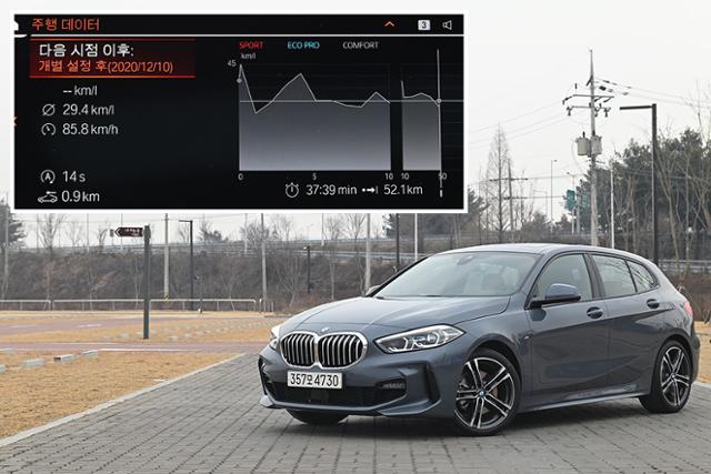 BMW 118d M 스포츠 패키지 자유로 연비