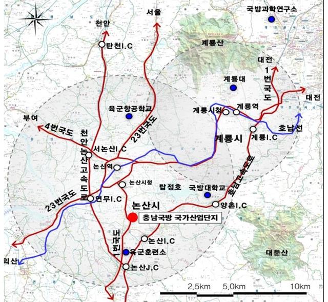 논산 국방국가산업단지 위치도. 논산시 제공