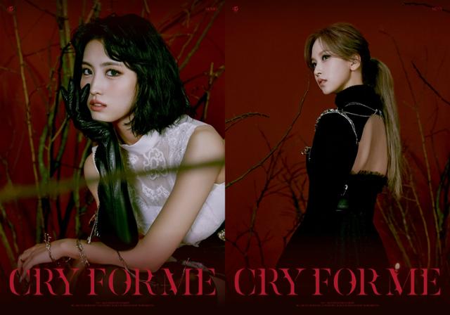 그룹 트와이스의 신곡 'CRY FOR ME'(크라이 포 미) 개인 티저 사진이 베일을 벗었다. JYP엔터테인먼트 제공