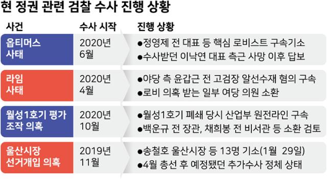 시각물_현 정권 관련 검찰 수사 진행 상황