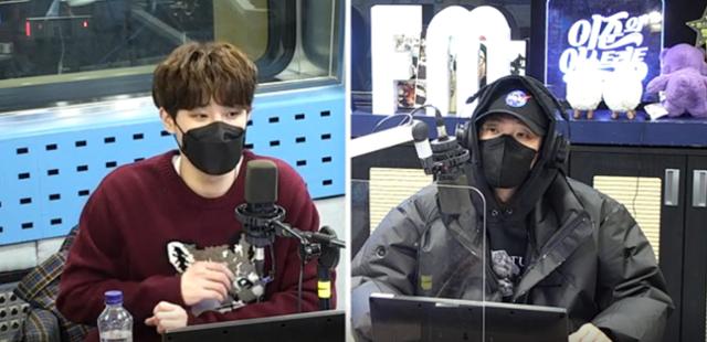 김성규(왼쪽)가 SBS 파워FM '이준의 영스트리트'에서 이준의 질문에 답했다. 보이는 라디오 캡처