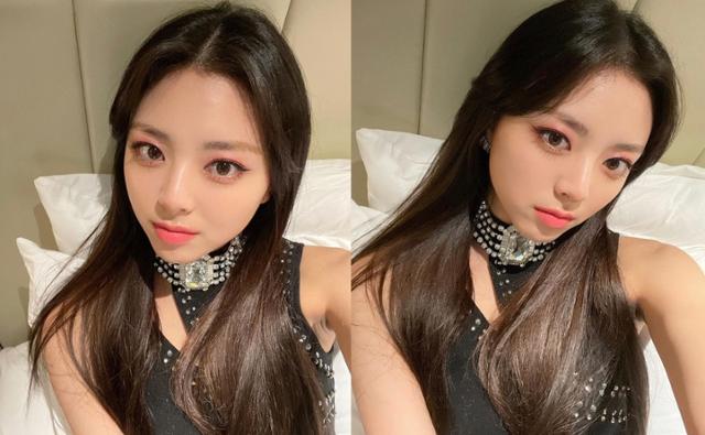 유나가 화려한 비주얼을 자랑했다. ITZY 공식 SNS 제공