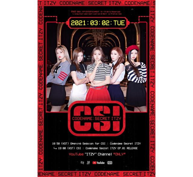 걸그룹 ITZY(있지)가 2021 새로운 프로젝트인 자체 예능 콘텐츠 '[CSI] Codename : Secret ITZY'([씨에스아이] 코드네임 : 시크릿 있지)를 선보인다. JYP엔터테인먼트 제공