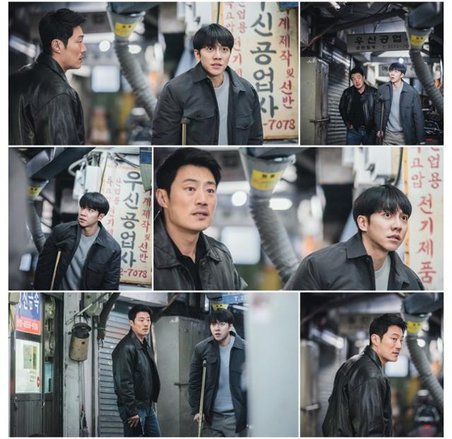 '마우스' 이희준 이승기 스틸컷이 공개된다. tvN 제공