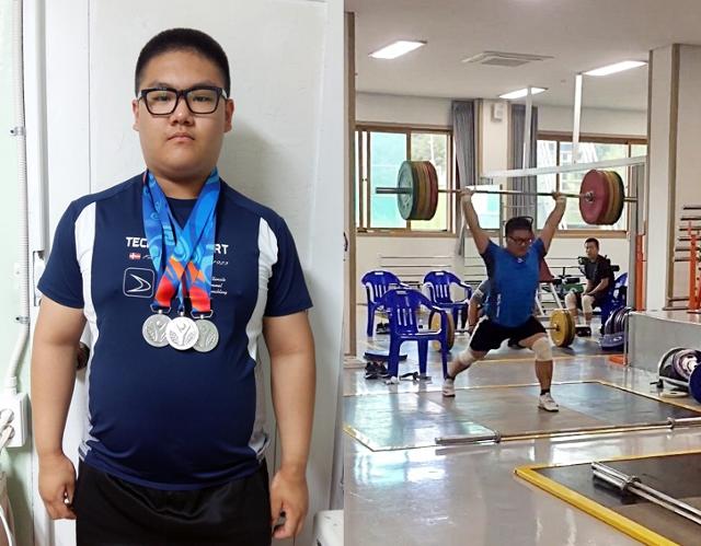 2021학년도 한국체육대학교 체육학과에 입학한 역도 유망주 전범준군. 횡성 행복한홈스쿨 제공