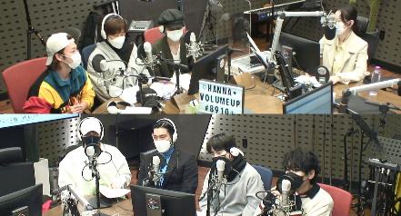 슈퍼주니어가 KBS 쿨FM '강한나의 볼륨을 높여요'에서 입담을 뽐냈다. 보이는 라디오 캡처