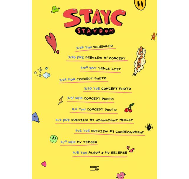 걸그룹 스테이씨(STAYC)가 본격적인 컴백 초읽기에 돌입했다. 하이업엔터테인먼트 제공