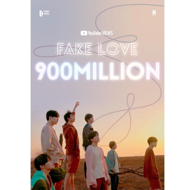 방탄소년단 'FAKE LOVE' MV가 9억 뷰를 돌파했다. 빅히트엔터테인먼트 제공