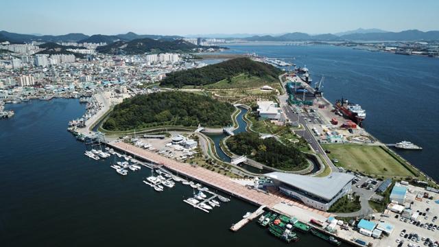 한국섬진흥원이 들어설 전남 목포 삼학도 전경