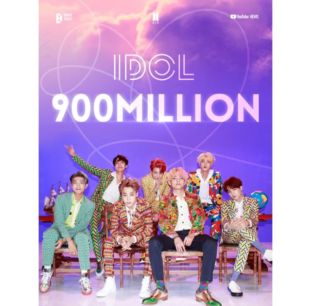 방탄소년단 'IDOL' MV가 9억 뷰를 돌파해 화제다. 빅히트엔터테인먼트 제공