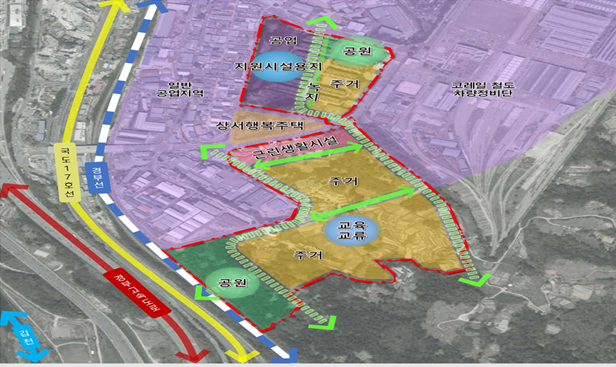 2차 신규 택지에 포함된 대전상서지구 개발 계획안. 국토교통부 제공