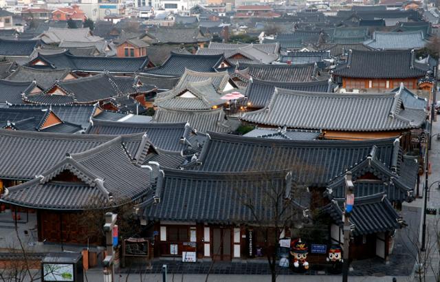 전주 한옥마을 전경.