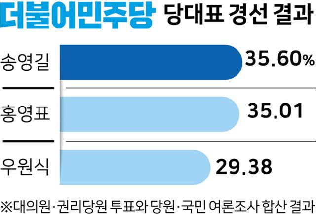 더불어민주당 대표 경선 결과. 한국일보