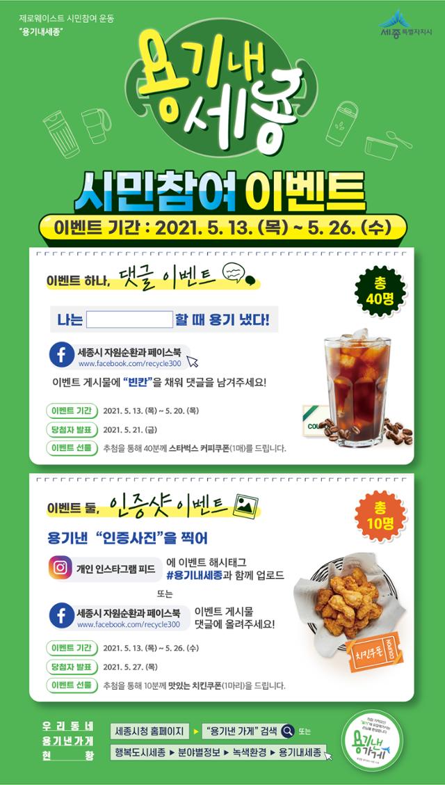 용기내세종 SNS이벤트 웹자보. 세종시 제공