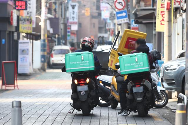 배달대행 종사자. 연합뉴스