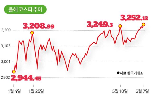 올해 코스피 추이. 그래픽=박구원 기자