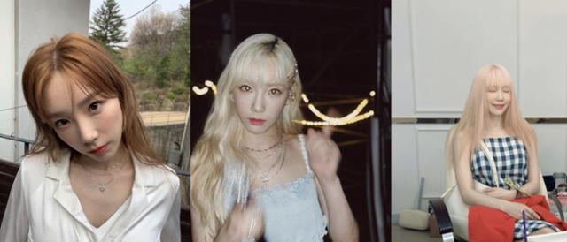 태연이 다양한 헤어스타일을 완벽 소화했다. 태연 SNS 제공