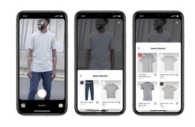 페이스북이 도입을 예고한 '시각적 검색 기술'. 사진을 찍어 검색창에 돌리면 AI가 알아서 사진 속 사물과 유사한 상품을 찾아준다.