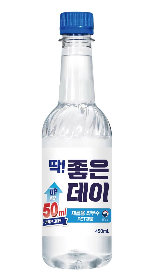 무학이 친환경적 포장재를 사용해 만든 좋은데이 페트병. 무학 제공