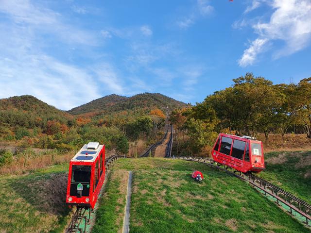 문경 단산모노레일 전경. 문경시 제공