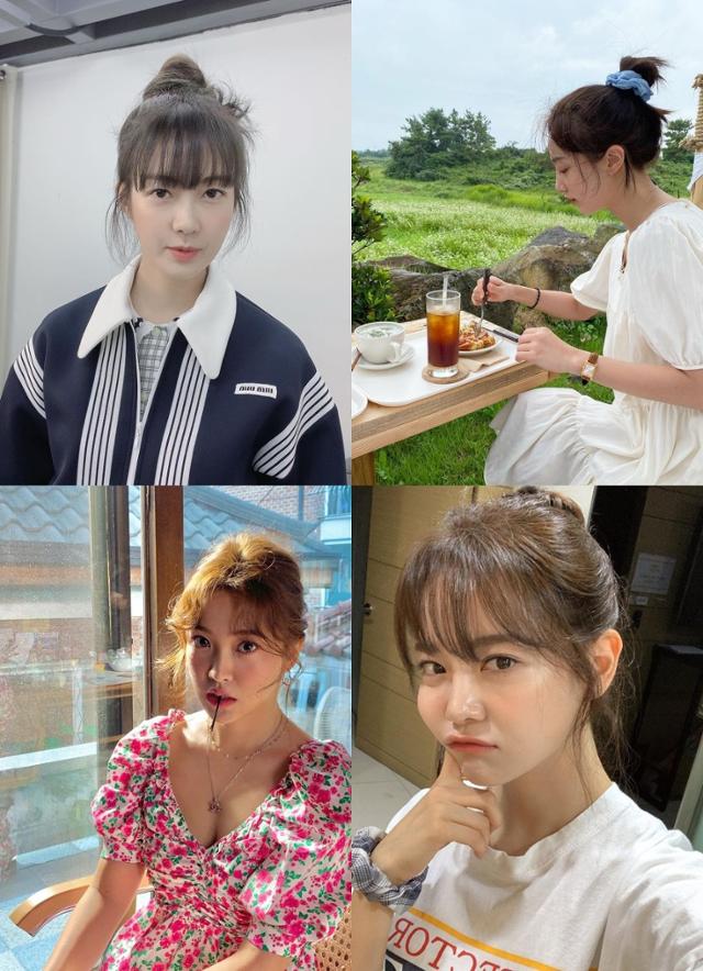 이요원 표예진 김세정 예리가 올림머리를 선보였다. 이요원, 표예진, 김세정, 예리 SNS 제공