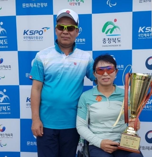 조장문 선수와 남편 김진환씨. 조장문 선수 제공