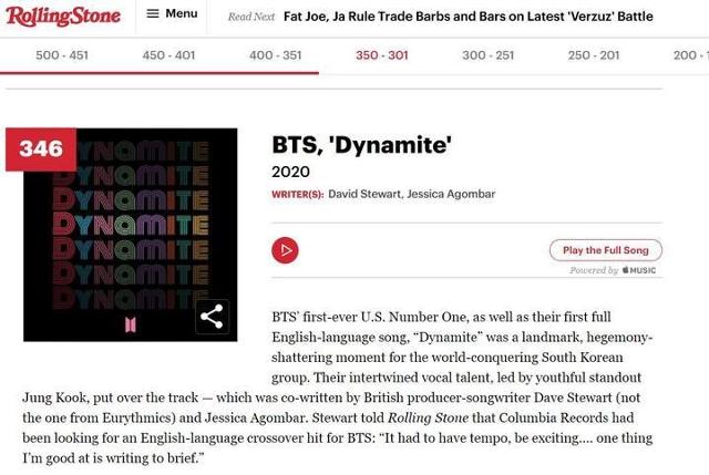 BTS '역사상 가장 위대한 노래 500곡' 선정... 한국 노래 최초 - Vimarsana News