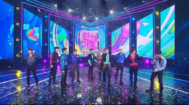 NCT 127이 SBS '인기가요'에서 1위를 차지했다. 방송 캡처