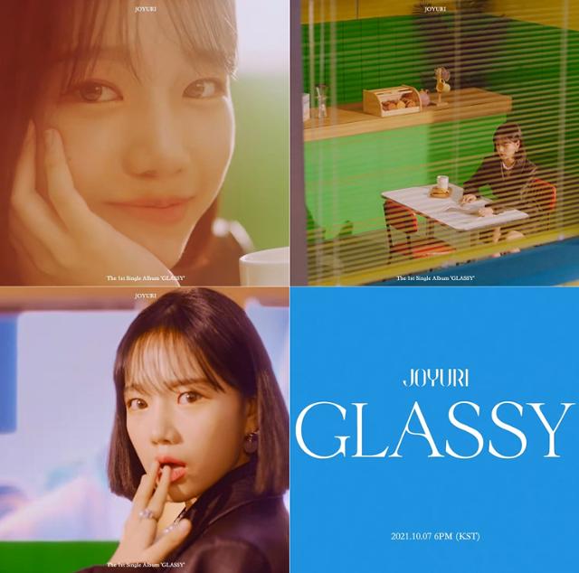 조유리는 4일 자정 공식 SNS를 통해 첫 번째 싱글 앨범 'GLASSY (글래시)'의 첫 번째 뮤직비디오 티저를 공개했다. 웨이크원 제공