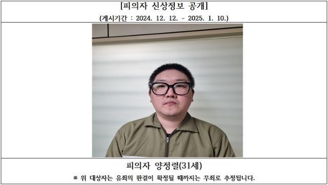 Yang Jeong-ryeol / Captured from Daegu District Prosecutors' Office Gimcheon Branch website