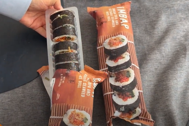 Korean 'gimbap' sold at the U.S. grocery chain Trader Joe's / Captured from YouTube channel Unni_Regina