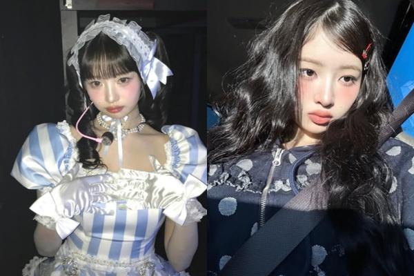  Rei frequently showcases makeup looks with pink blush. Captured from Rei's social media  