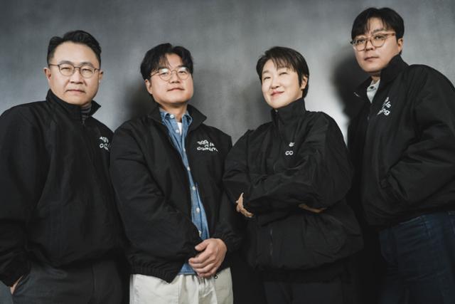 From 'Three Meals a Day' to 'Hospital Playlist' and 'Earth Arcade,' independent studio Egg Is Coming has produced many of Korea’s most talked-about shows and is now seen as a rising powerhouse in pop culture. From left: CEO Lee Myung-han, producer Nah Yung-suk, writer Lee Woo-jung, and producer Shin Won-ho — all former KBS creators. Courtesy of Egg Is Coming