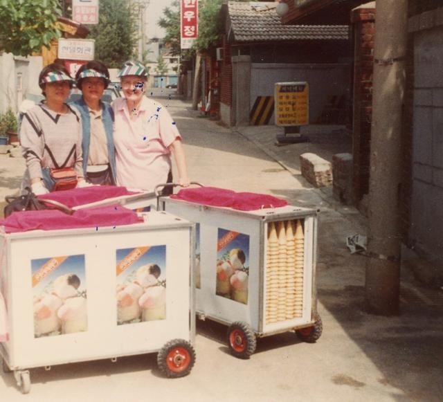 Members of Magdalena House tried various ways to make a living together with their neighbors — including selling ice cream. Courtesy of the Magdalena Community